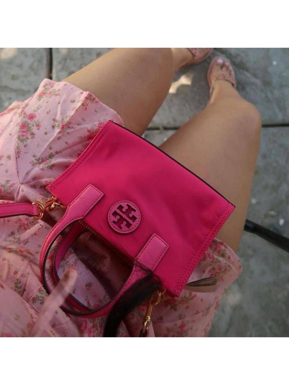 Tory Burch Ella Bio Mini Tote Crossbody | Hot Pink